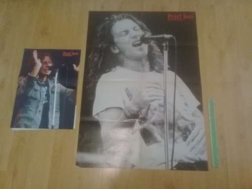 Pearl Jam Lot 1994 Magazine with HUGE Posters and Pearl Jam 10 LPVinyl